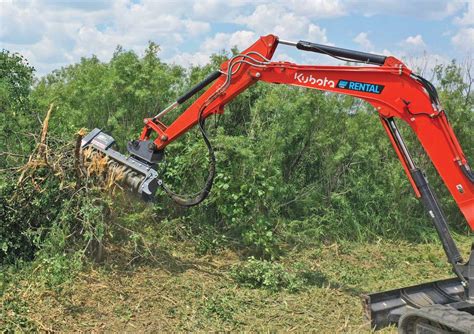 mulching attachment for mini excavator|mini excavator rotating grapple attachment.